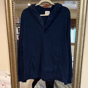 J. Crew men’s Navy Blue Hooded Sweatshirt